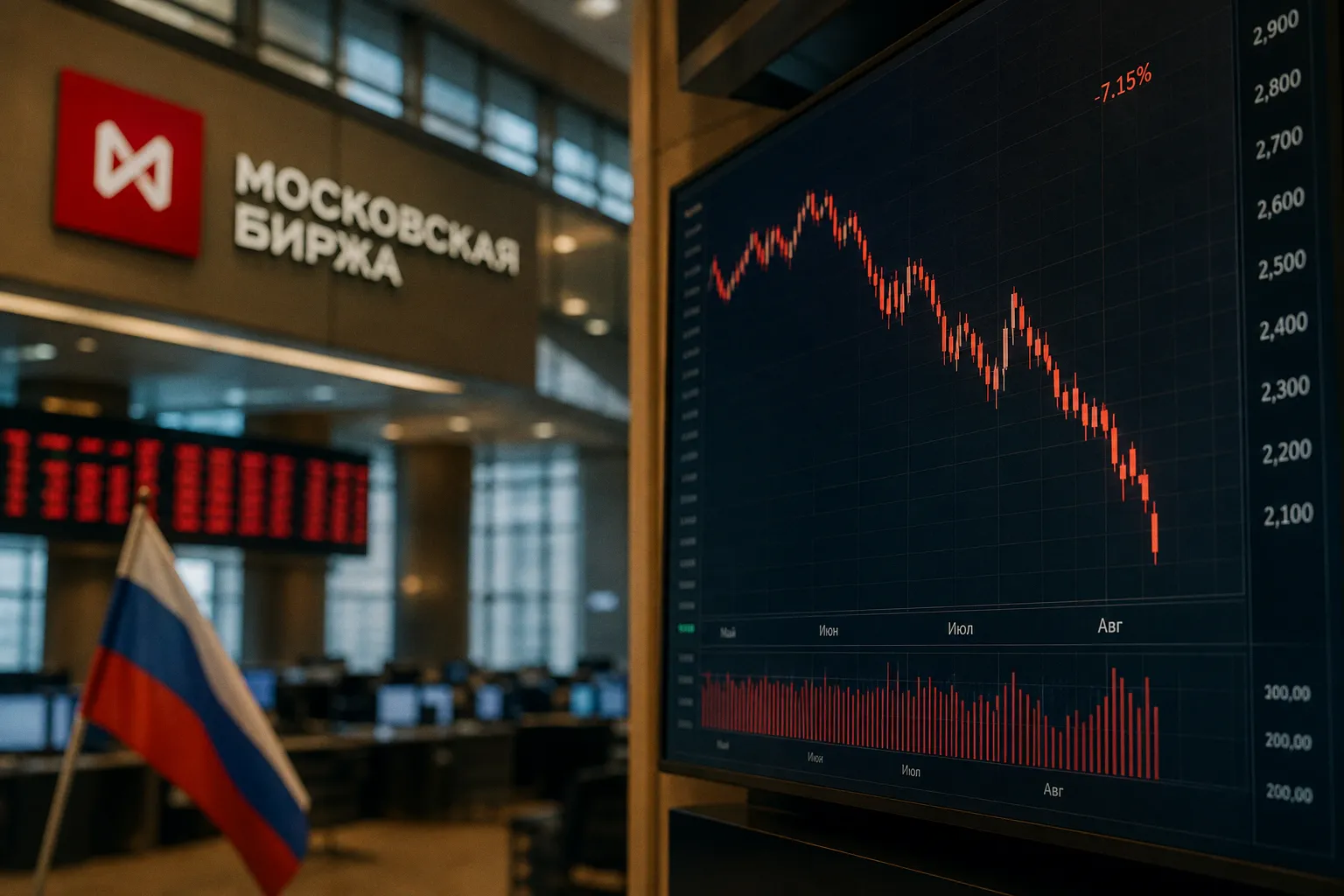 Кризис российской экономики в августе: причины рекордного падения рынков